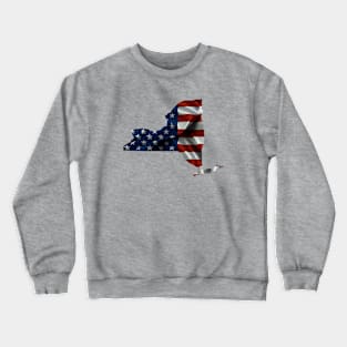 New York American Flag Wrap Crewneck Sweatshirt